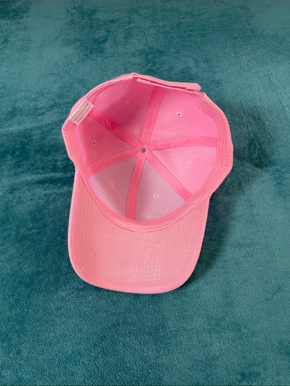 Chic Pink Floral Flower Trim Feminine Embellished Adjustable Baseball Cap